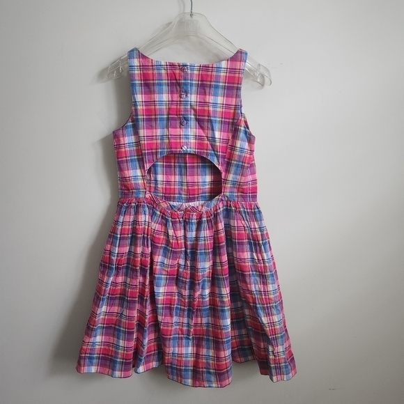 POLO RALPH LAUREN | plaid dress pink girls sz 16 - Picture 3 of 5